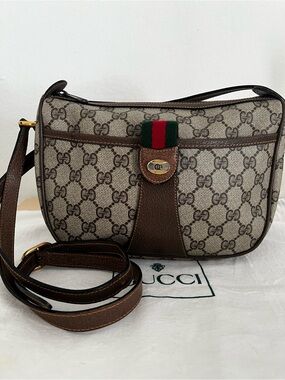 Vintage Gucci Supreme Web Stripe Crossbody Late 1970s-Early 80s Collectible